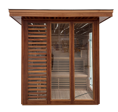 Red cedar outdoor sauna room Feature Image